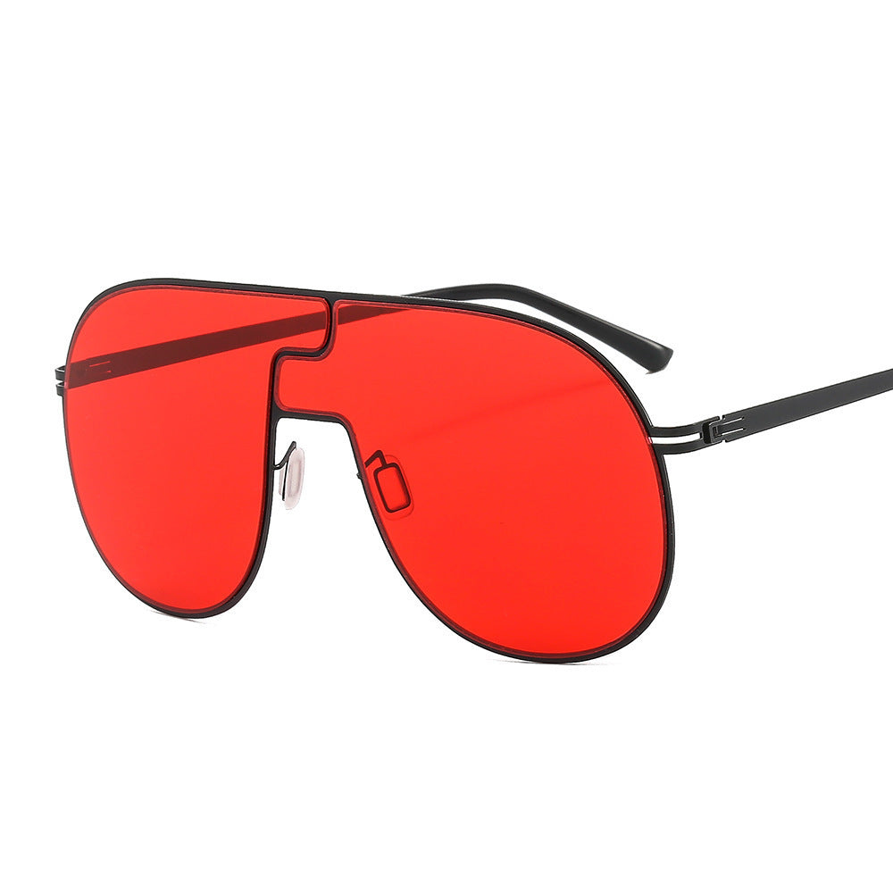 Wholesale PC Large Frame Conjoined Metal Men's and Women's Sunglasses